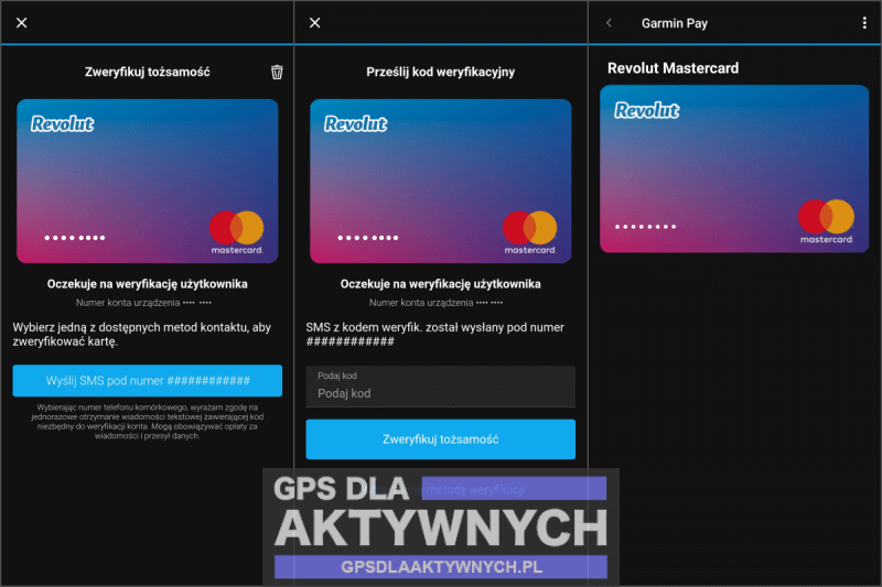 Garmin Pay konfiguracja karty