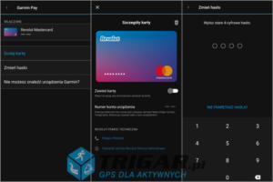 Garmin pay zmiana hasła