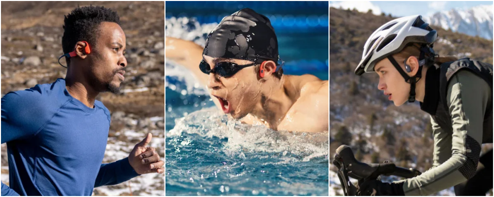 Wodoodporne słuchawki sportowe