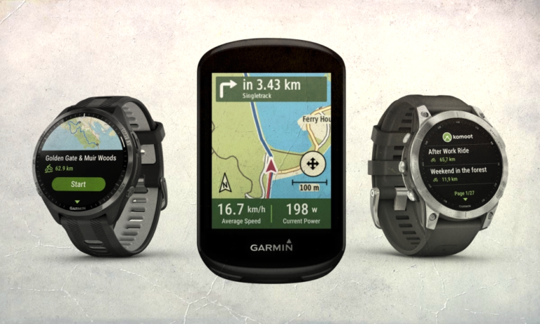 Garmin i Komoot