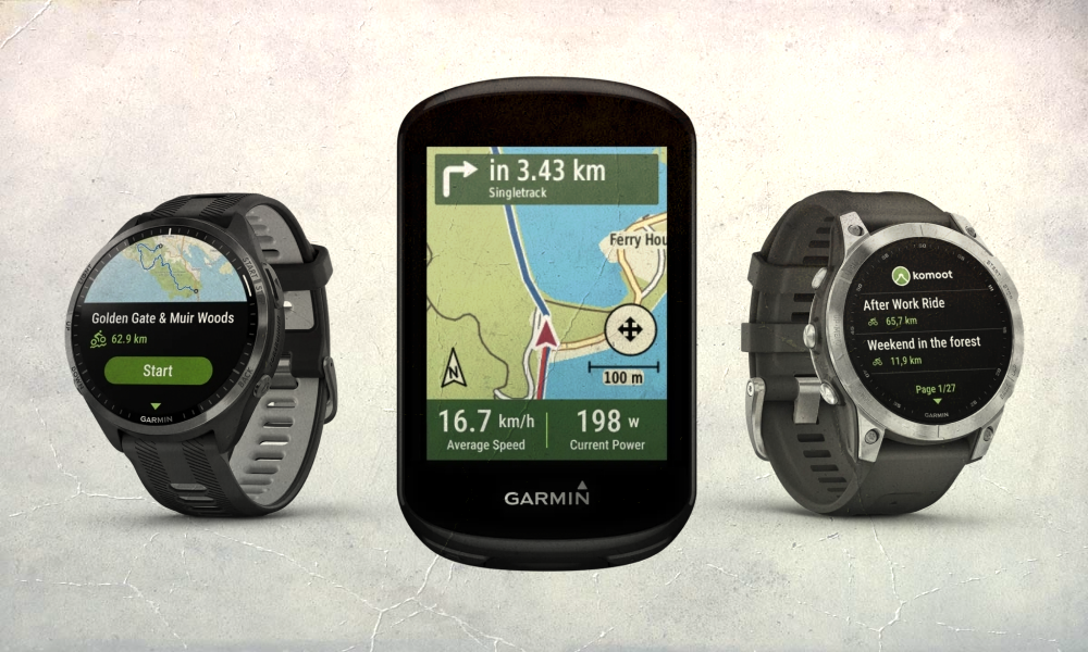 Garmin i Komoot