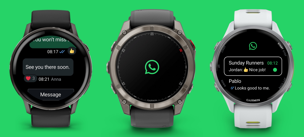 WhatsApp w zegarku Garmin