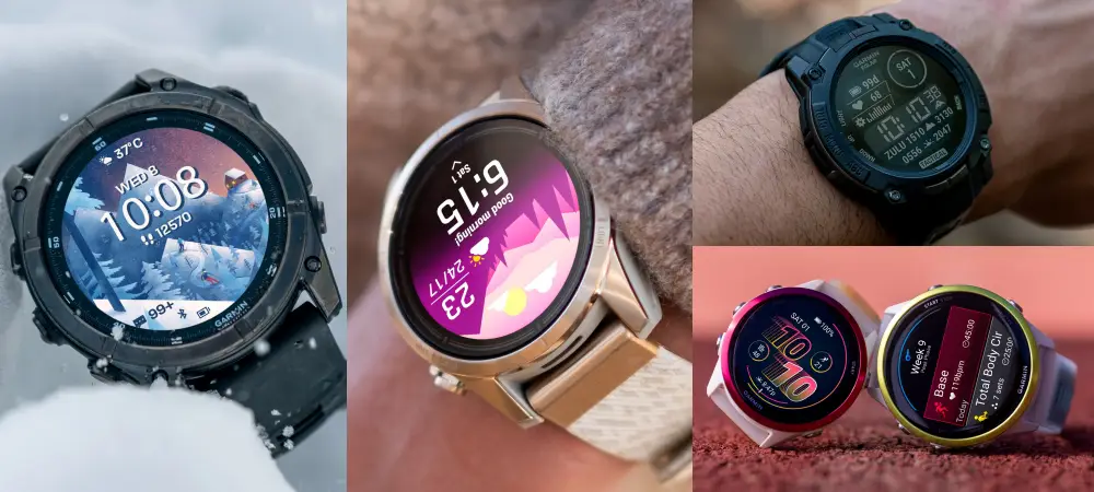 Rodzaje ekranów w zegarkach Garmin