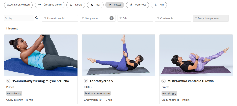 Ćwiczenia po porodzie Garmin Connect